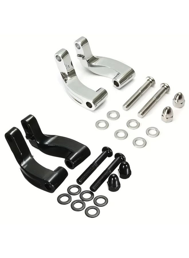 Chrome Motorcycle Mirror Mount Adapter Kit For Harley Davidson 2006 2017 Heritage Super Glide - Image 3